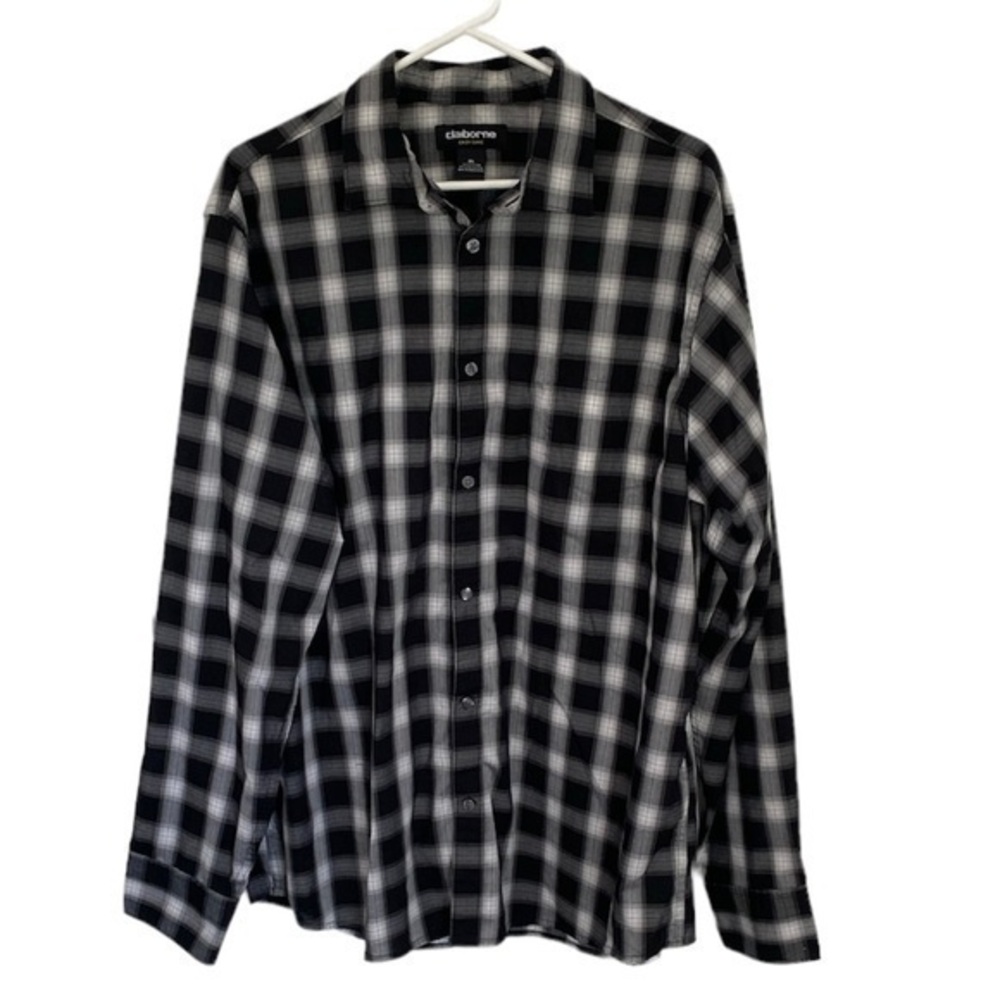 Claiborne Easy Care Plaid Long Sleeve Button Up Shirt Size XL NWOT